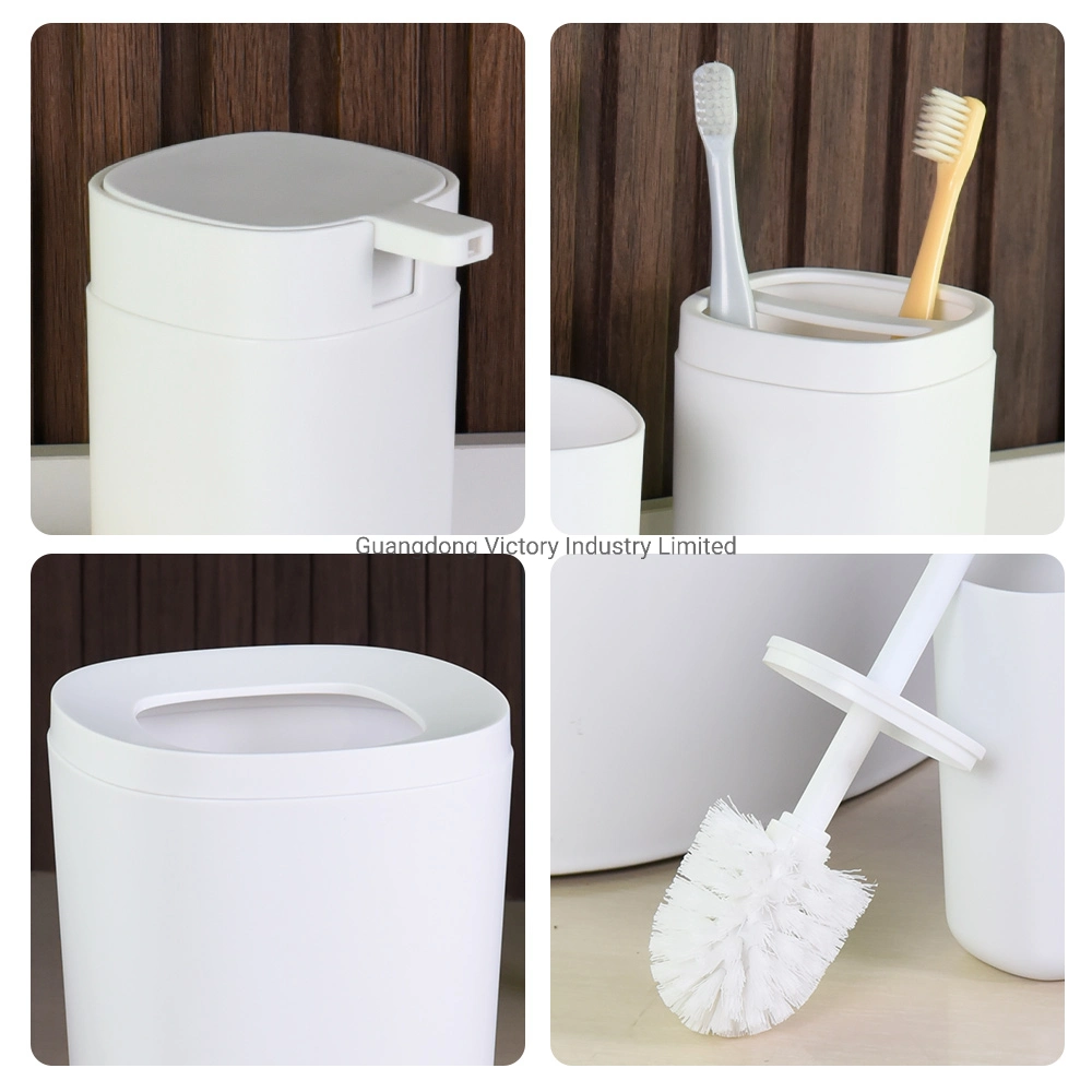 Luxury Family Creative Soap Dispenser Toothbrush Holder Tumbler Soap Dish Toieltbrush Holder PP Bathroom Set