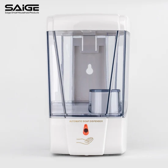 Dispenser automatico di sapone liquido gel touchless con sensore automatico montato a parete Saige da 700 ml per hotel