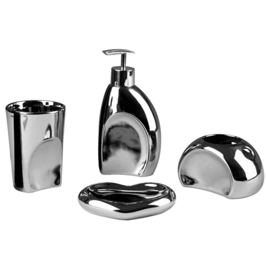 Dispenser di sapone schiumogeno Dispenser di sapone Athroom Porta spazzolino di lusso Dispenser di sapone Porta dentifricio Set di accessori per il bagno